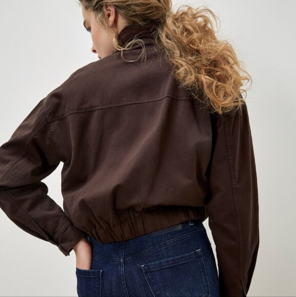 Soft Twill Stand Collar Jacket - Picture 11 of 14